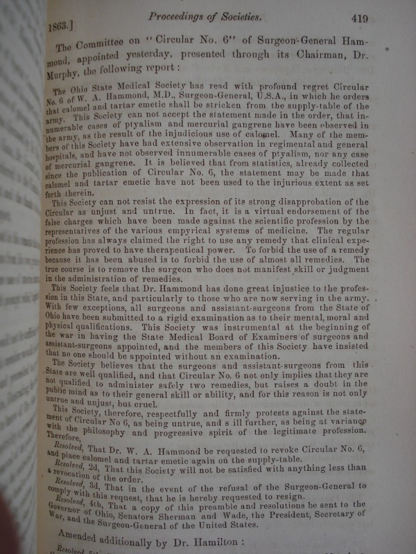 hammond civil war medicine